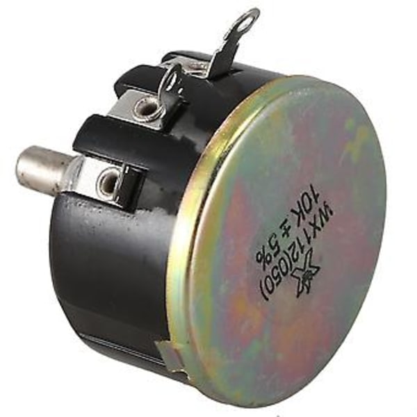 Wx050 10k Ohm 5w 6mm Rund Aksel Tråd Potentiometer +sølv