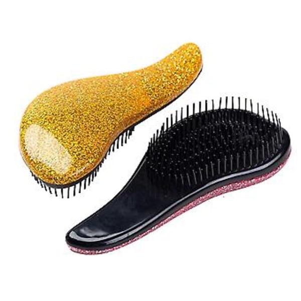 1 stk. Glitterhåndtak Flokefritt Kam Dusj Hårbørste Floker Salon Styling Verktøy Hårbørste (lilla)