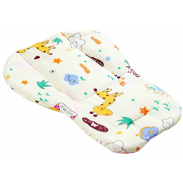 Stolsskydd och remmar för barnstol, Stolsskydd för barnstol, Quiltad barnstolsskydd och remmar med 5-punktssele för barnstol, 1 set (Giraff)-F