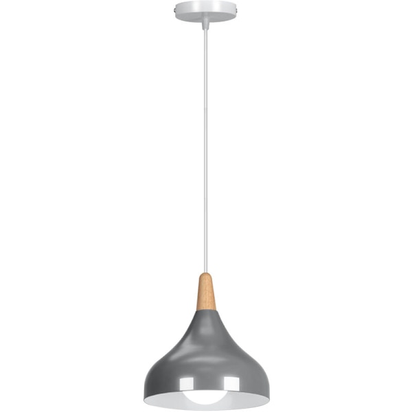 Modern enkel taklampa inomhus hängande lampa justerbar ljuskrona för ö bar café grå
