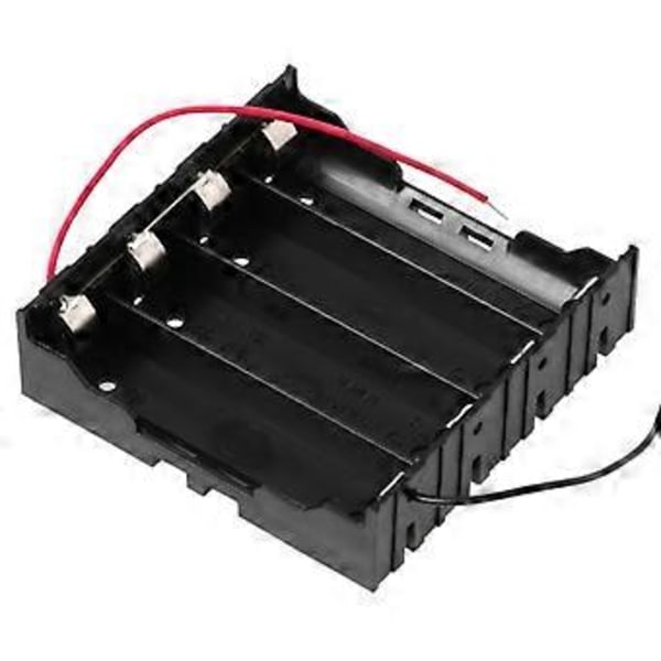 18650 Batterihållare med Stift & Kabel för 4st/3st 18650 Batterier i Parallellkoppling