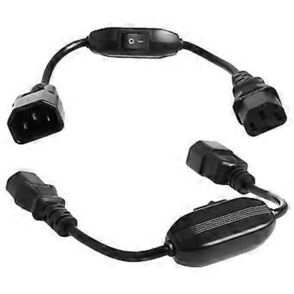 IEC 320 PDU C14 Hane till C13 Hona Förlängningskabel Strömbrytare PDU Strömkabel
