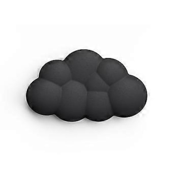 Cloud Håndledsstøtte Sæt Tastatur Håndledsstøtte Mus Håndledsstøtte Memory Foam Håndfladestøtte til Tastatur Mus Skridsikker Sort