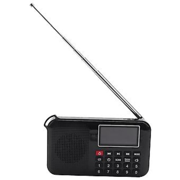 Solar Portabel FM Fickradio Högtalare Musikspelare Med Ficklampa, Sleeptimer, Stöd För TF-kort