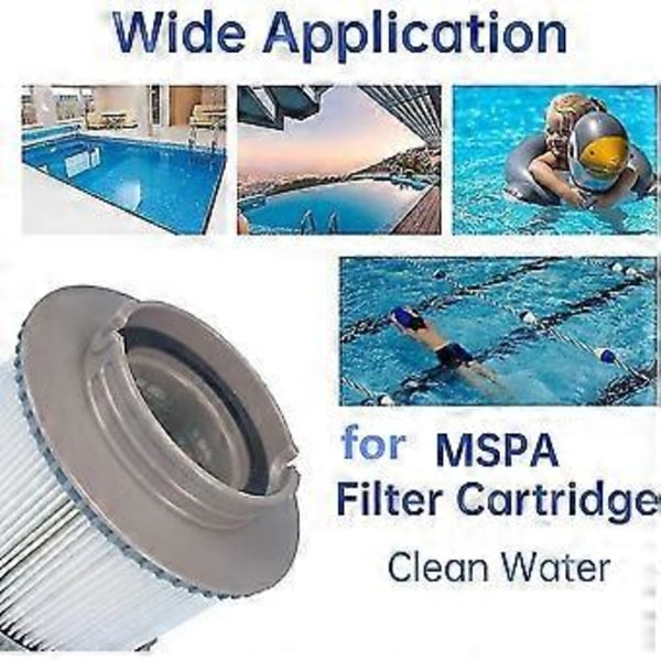 Pakke med udskiftningsfiltre til Mspa Fd2089, filterpatronpumpe passer til alle nuværende Mspa-spabade