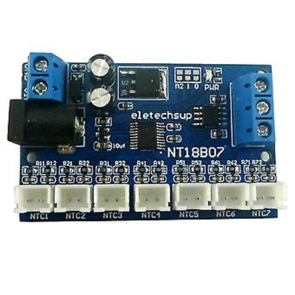 7-kanals RS485 NTC Temperatursensor Mätning Modbus RTU Papperslös Recorder PLC NT18B07