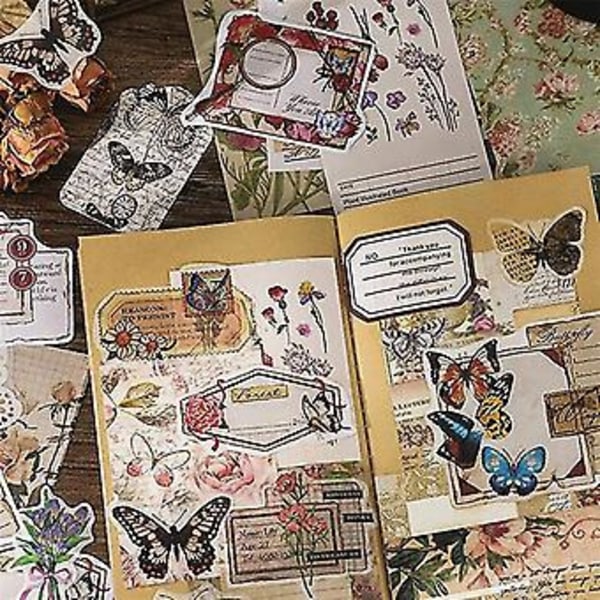 260 kpl Vinta Scra -tarrapakkaus, DIY Retro Journaling -tarra-setti, Scrapb