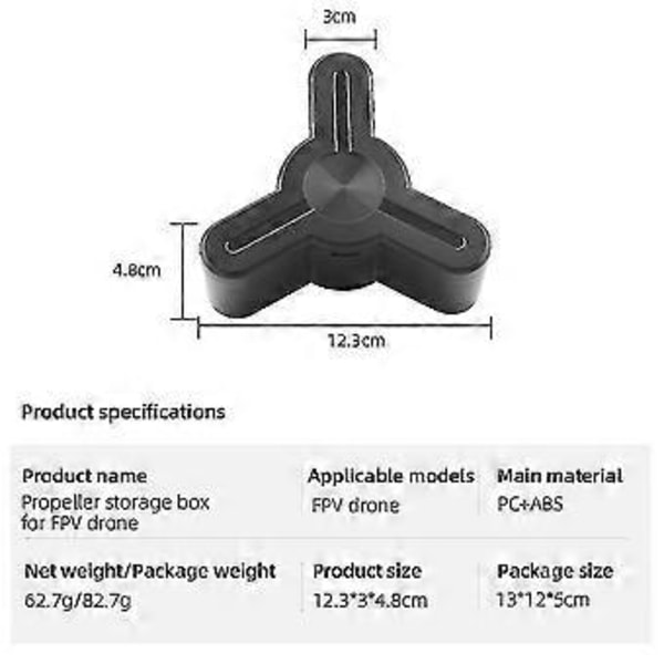 4 X Propeller + Oppbevaringsboks For Dji Fpv Drone Tilbehør