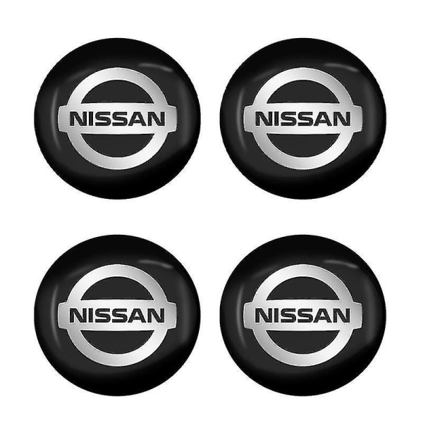 4 stk Billogo Hjulsenter Navkapsler Klistremerke For Nissan X Trail T32 T31 Qashqai J11 J10 Tiida Teana Navara Juke Car Styling