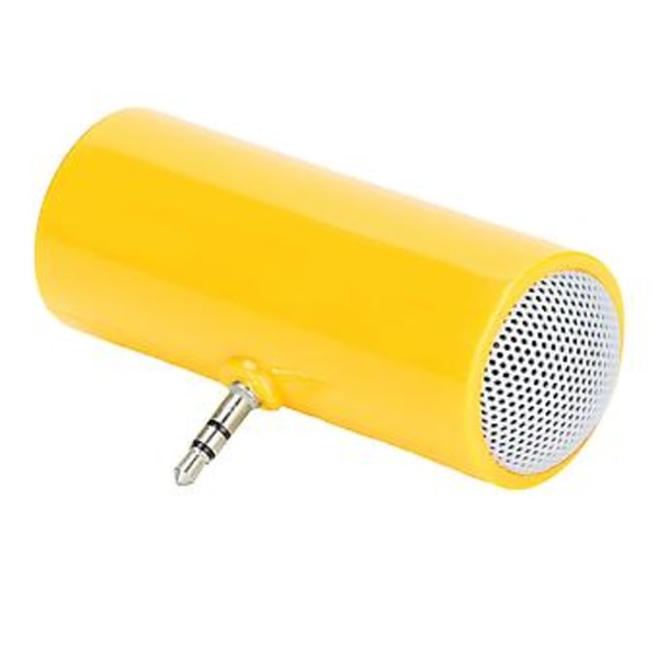 3,5 mm Jack Stereo Mini Högtalare Portabel Trådlös Plug-in Högtalare för Mobiltelefoner och Surfplattor Gul