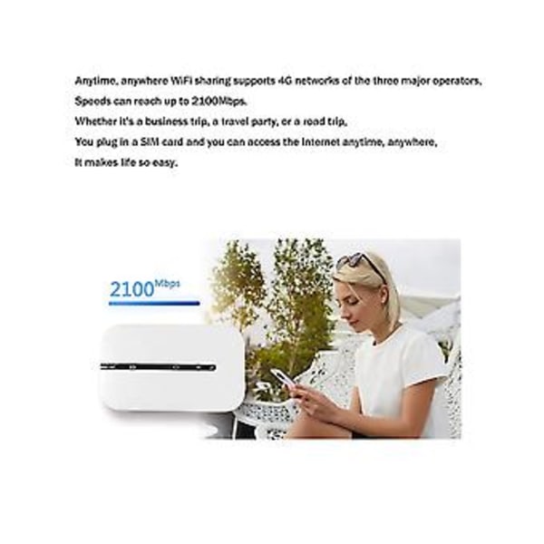 4g Lte Trådløs Router 150mbps Wifi3 Bærbar Modem Mobil Wifi Mifi Trådløs Router Trådløs