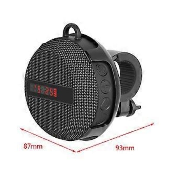 Bärbar Bluetooth-kompatibel LED-display Cykelhögtalare 800mAh Batteri T-Flash Kort Dammtät Fallsäker SoundBar