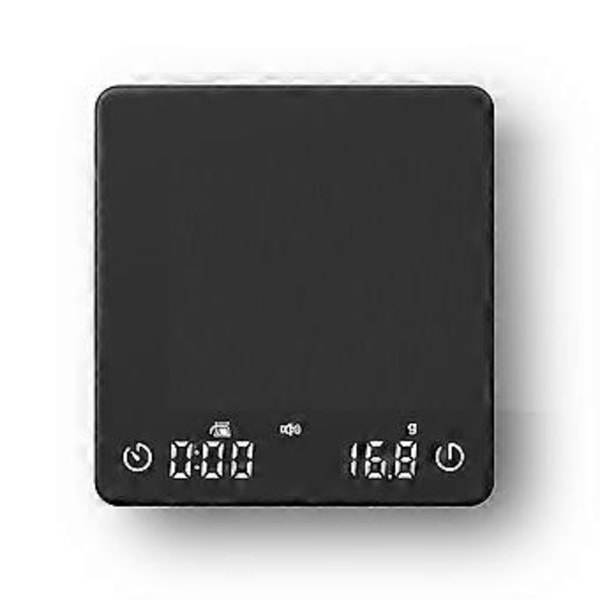 Mini Kaffevåg med Automatisk Timer, Uppladdningsbar Espressovåg med Timer, 2kg/0.1g Högprecisionsvåg för Kaffebönor