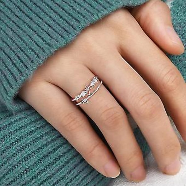 Till Min Dotter Fidget Ring, Till Min Dotter Fjärilsring, Dottergåva Från Mamma Ångestlindringsringar
