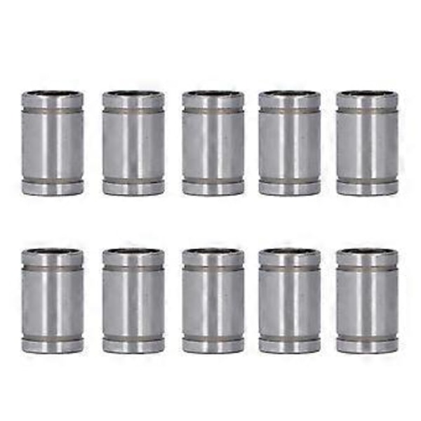 10 stk. lineær bevegelseslager sylinder optiske akser skyve testramme reservedel ID 8mm OD 15mm LM8UU