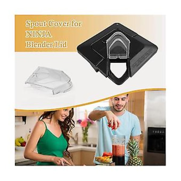2 stk. tutdeksel for Ninja blenderlokk, for Ninja blender 72oz kanne lokk klaff tutdeksel, klar