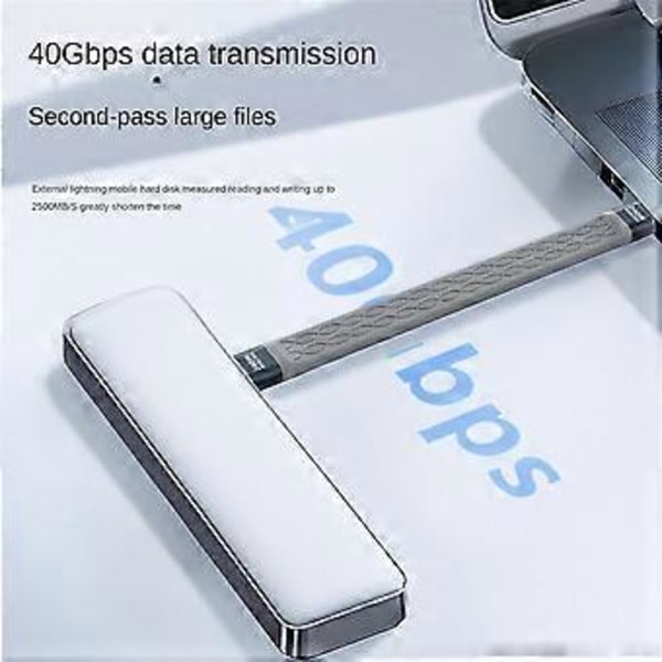 USB4 Datakaapeli 40Gbps USB C - Type C Lyhyt Kaapeli PD 240W 8K 60Hz 3/4 15 Pro Max SSD Virtapankille