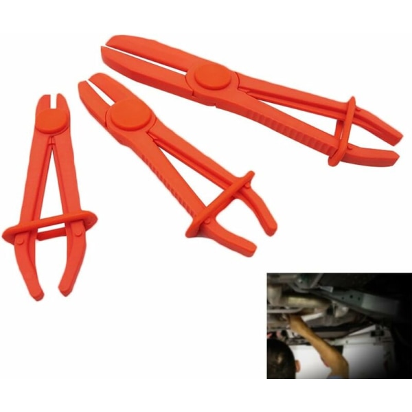 3 st/set slangklämma slangklämma linjetång slangklämma nylon slangklämma klämverktyg för slangar, bromsar, bränsleledningar, värmare, radiatorer