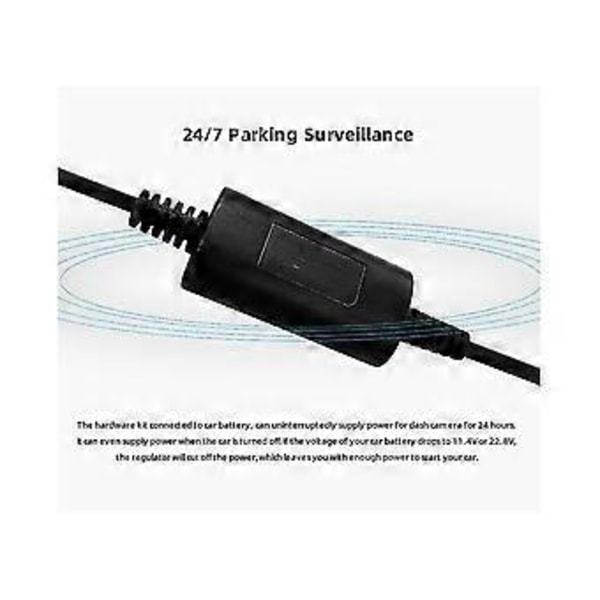 Parkeringsovervågningskabel til 4k A800 A800s Wide A500 A500s til Bil DVR 24h Parkeringsovervågning Hardwi