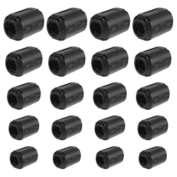 20 Pieces Clip-on Ferrite Ring Core Rfi Emi Noise Suppressor Cable Clip For 3mm/ 5mm/ 7mm/ 9mm/ 13m