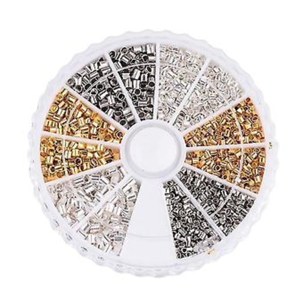 1.5 2.0mm 3 S Rør Krympe Endeperler Kit Sp Perler For Smykker Ma Funn Forsyninger