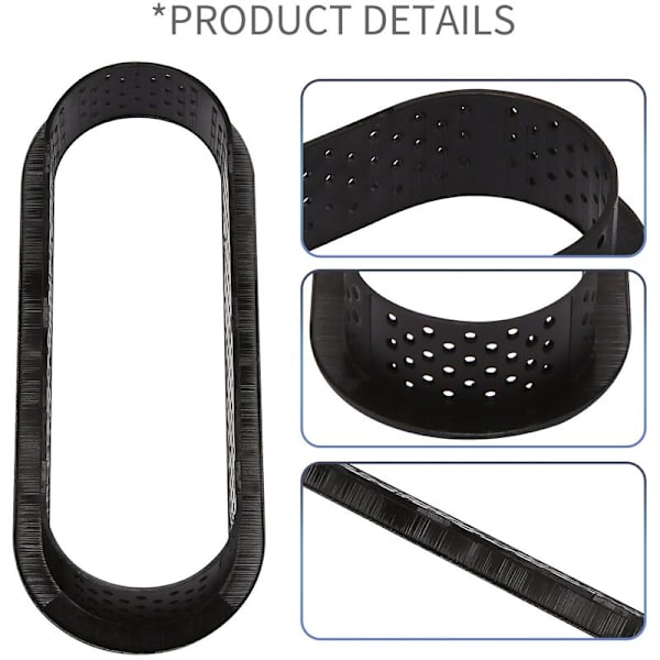6 stk. serie ovale ringe varmebestandige perforerede kagemousse ring non-stick bagering mini kageform kageringe