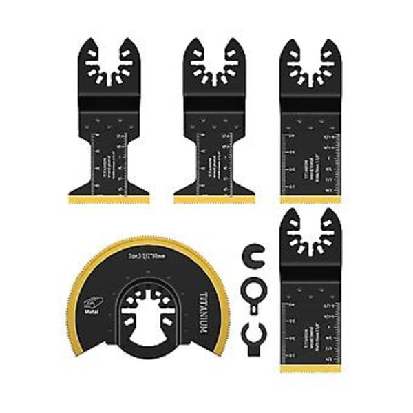 5st Tium Oscillationssågblad Kit, Tium Oscillationsverktygsblad För Metall