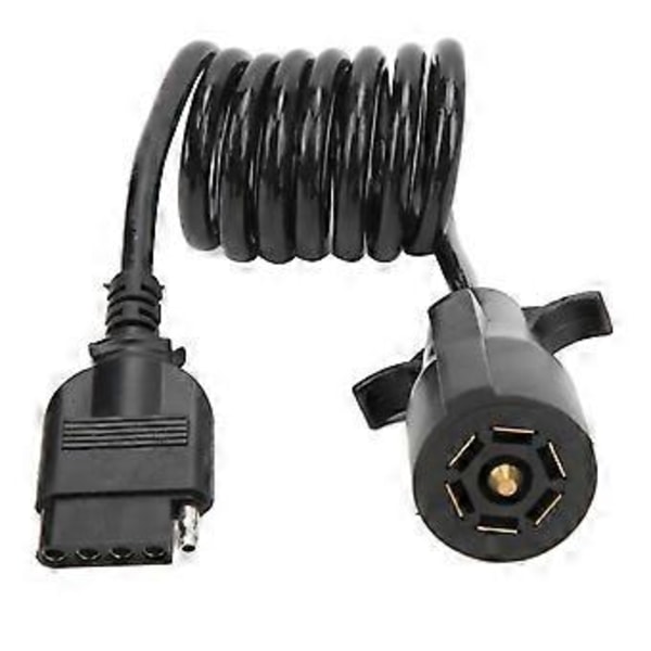 Pinto Pin Tilhengerkontakt Adapter Plugg, 7-veis Rund til Tilhenger Ledningsnett Adapter Messing Terminal Ledningsnett Adapter for Tilhengere Kraftig Ytelse