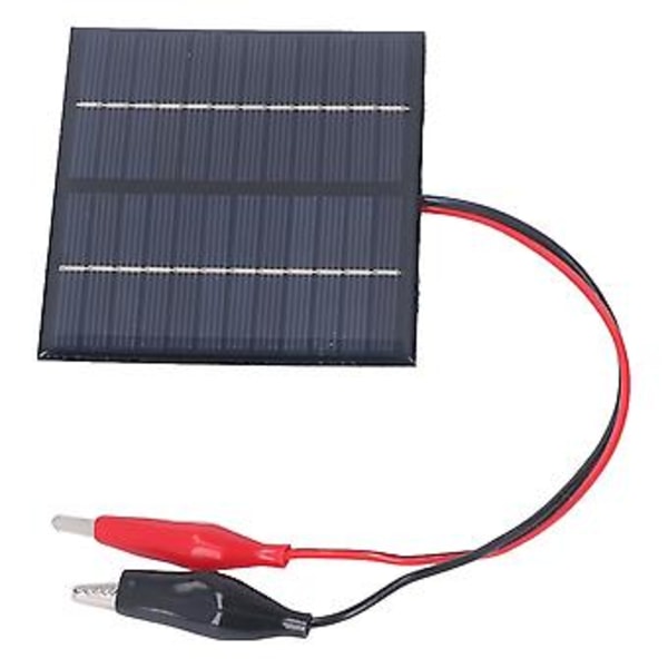 Solcellepanel 1.5W 12V Polysilisium Høy Effektivitet Utgang Bærbar Lett DIY Solcellepanel