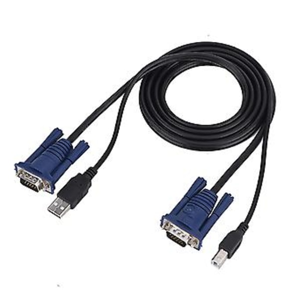 1,5 m USB 2.0 KVM-switchkabel Multifunktionell kabel bekväm för PC-dator