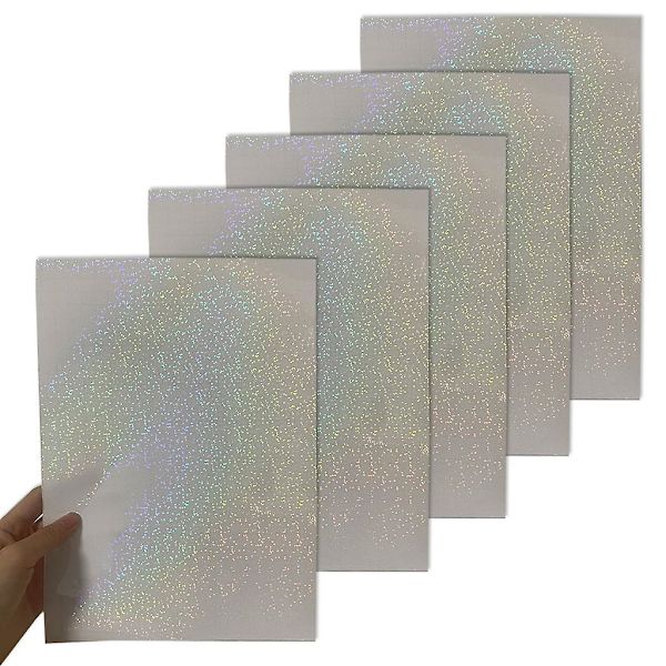 8,27x11,69 tommer Butterfly Glass Hjerteform Holografisk Kaldlaminert Film