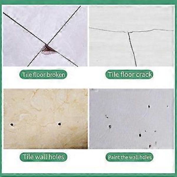 Keramisk Kakelreparationsverktyg Set Repor Reparation Sprickfyllning Kakel DIY Golvreparationskit Fix Vax Repor Reparationsverktyg
