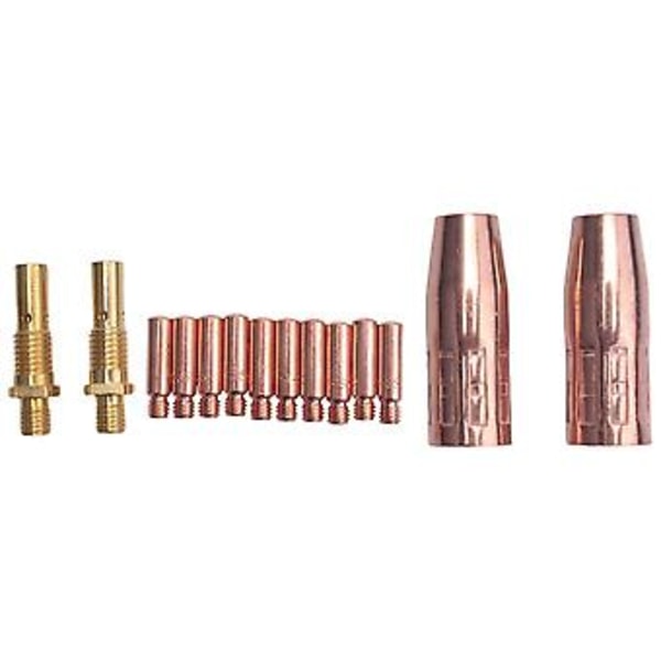 14 kpl MIG-hitsauspolttimen lisävarustesarja Tweco Mini /1 & Magnum 100l MIG-hitsauslaitteen suutinkärkisarjaan