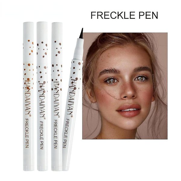Naturlig fregnepen, kunstig fregne makeup pen, vandtæt langtidsholdbar blød plet