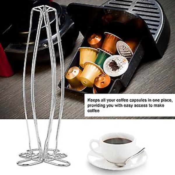 Kaffekapselholder til hjemmekontoret, roterbar opbevaringsreol dispenser til Nespresso