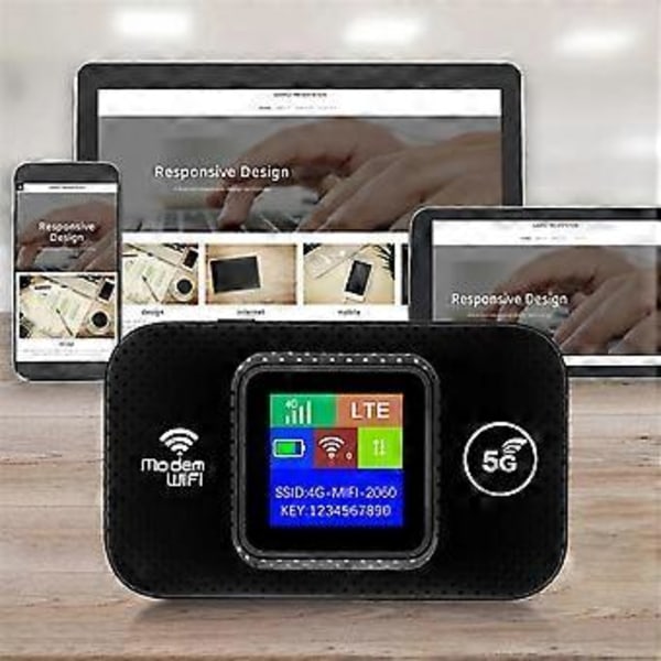 4G Lte WiFi Router Bærbar Mobil Hotspot 3000mAh 150Mbps Trådløs Router med SIM-kort Slot Repeater til Hjemmet