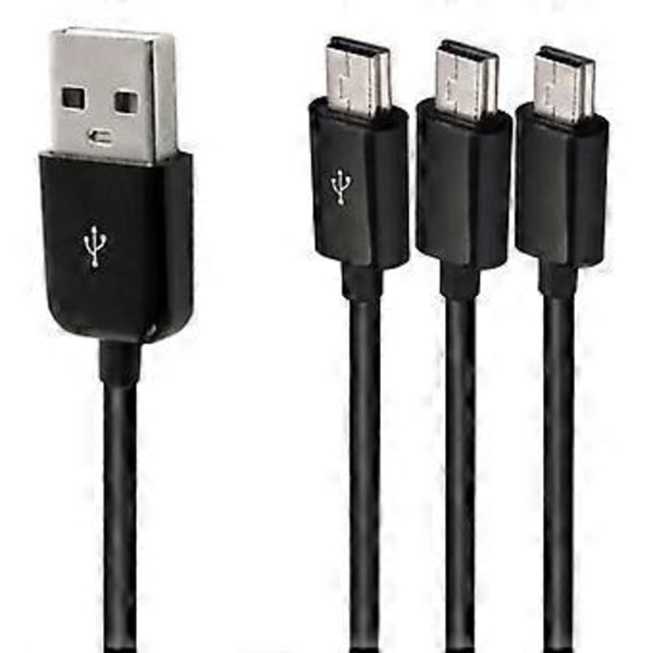 USB2.0 Type-A Han til 3 Mini USB Han 5pin Data Oplader Kabel 480Mbp Synkroniserings Strømkabel Splitter 3 i 1 1M