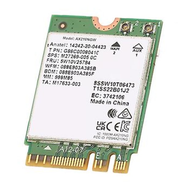 Verkkokortti, NGFF-verkkokortti AX210 NGFF langaton moduuli NGFF-verkkokortti Lyömätön arvo