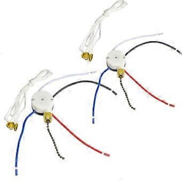 Takvifte Trekkbryter, ZE-208S E89885 3 Hastigheter 4 Ledninger Viftebryter Trekkkjedebryter Viftelysbryter Erstatning
