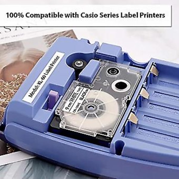 6 st 9 mm Etikettband För -120 -e300 -60 -100 Kl750b Kl820 Kl750 Kl7200 Etikettskrivare Tejp Termisk