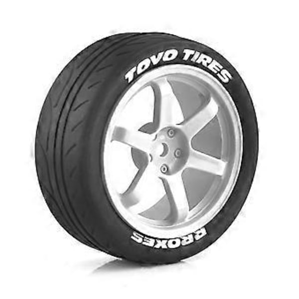 4 kpl 68mm 1/10 RC kilpa-auton renkaat maantielle Touring Drift -auton rengaspyörä TT01 TT02 XV01:lle, valkoinen
