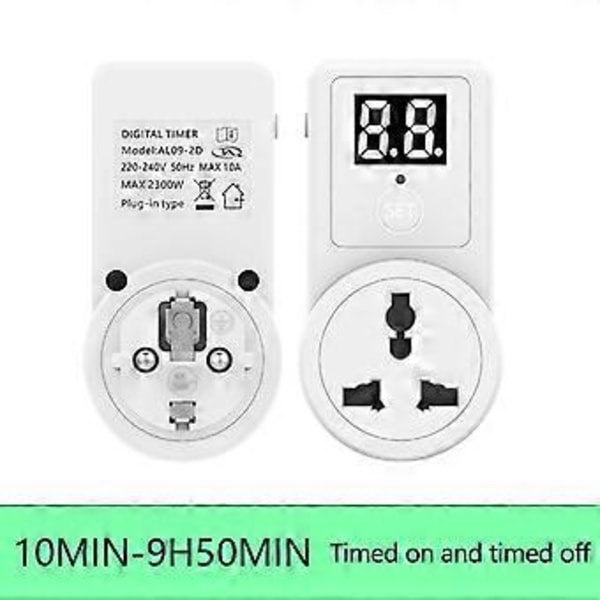 Europeisk Standard Timerkontakt Funksjonell LCD Digital Timerkontakt EU Plugg