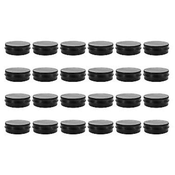Plåtburkar - 24-pack 2oz / 60g Rund Metallbehållare Skruvlock Burkar Behållare