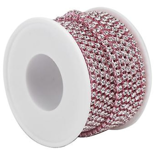 Strasskedja DIY Tunn Klo Hantverk Vit Glasborr Används för Olika Dekorationer Ss12 Rosa