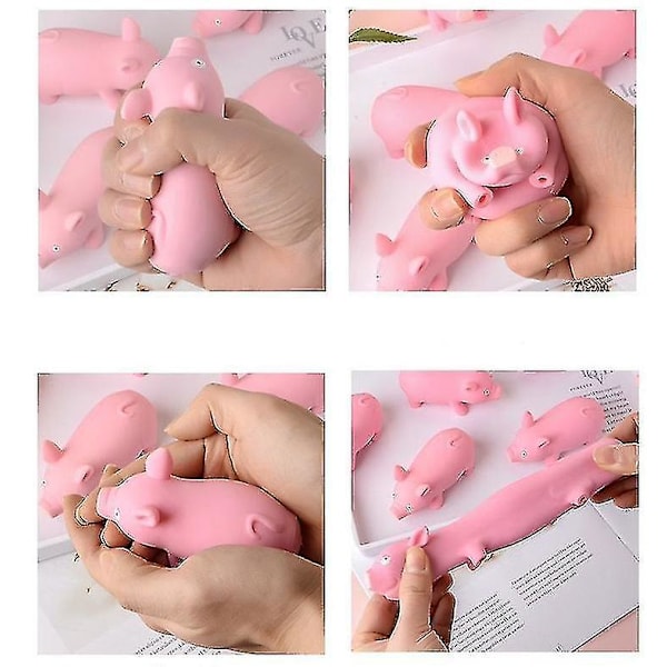 Hoppe Gris Fingerspidslegetøj, Pink Gris Klæbrig Anti-stress Stress Relief Legetøj