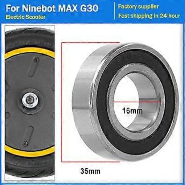 Kullager för motor till Ninebot MAX G30, kullager för bakhjul, bakre 6003 2RSH, scooter, rostfritt stål, cirkel, reservdelar