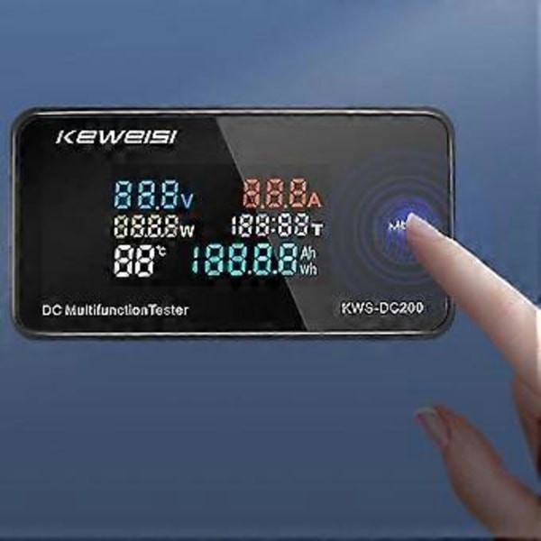 Keweisi DC 0-200V Voltmeter Ammeter KWS Strøm Energimåler LED Digital DC Wattmeter Elektrisk Måler