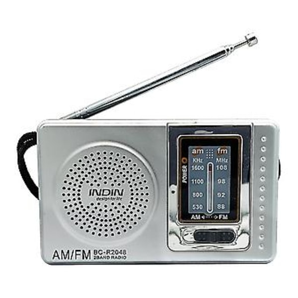Bærbar Radio Lomme Teleskopantenne Ed Mini Functal Am Fm Radio For Eldre