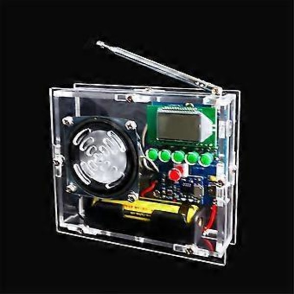 FM Radio Mottaker Elektronisk Loddesett LCD Skjerm DIY Elektronisk for Selvmontering og Loddepraksis, B-Kit