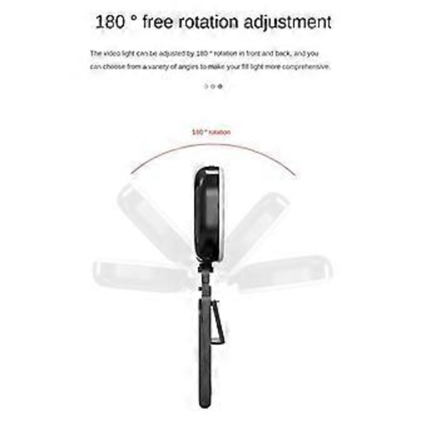 F-610 Kiinnike Täyttövalo 3000-7200K LED Live Selfie -valo Tietokoneen Täyttövalo Videoneuvottelu Täyttövalo LED-videovalo